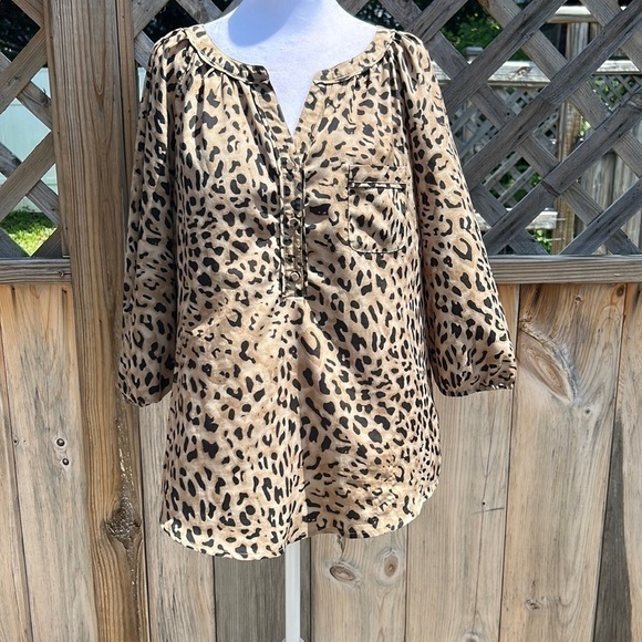 LOFT Gorgeous Cheetah 🐆 Top Size Large - Picture 1 of 8